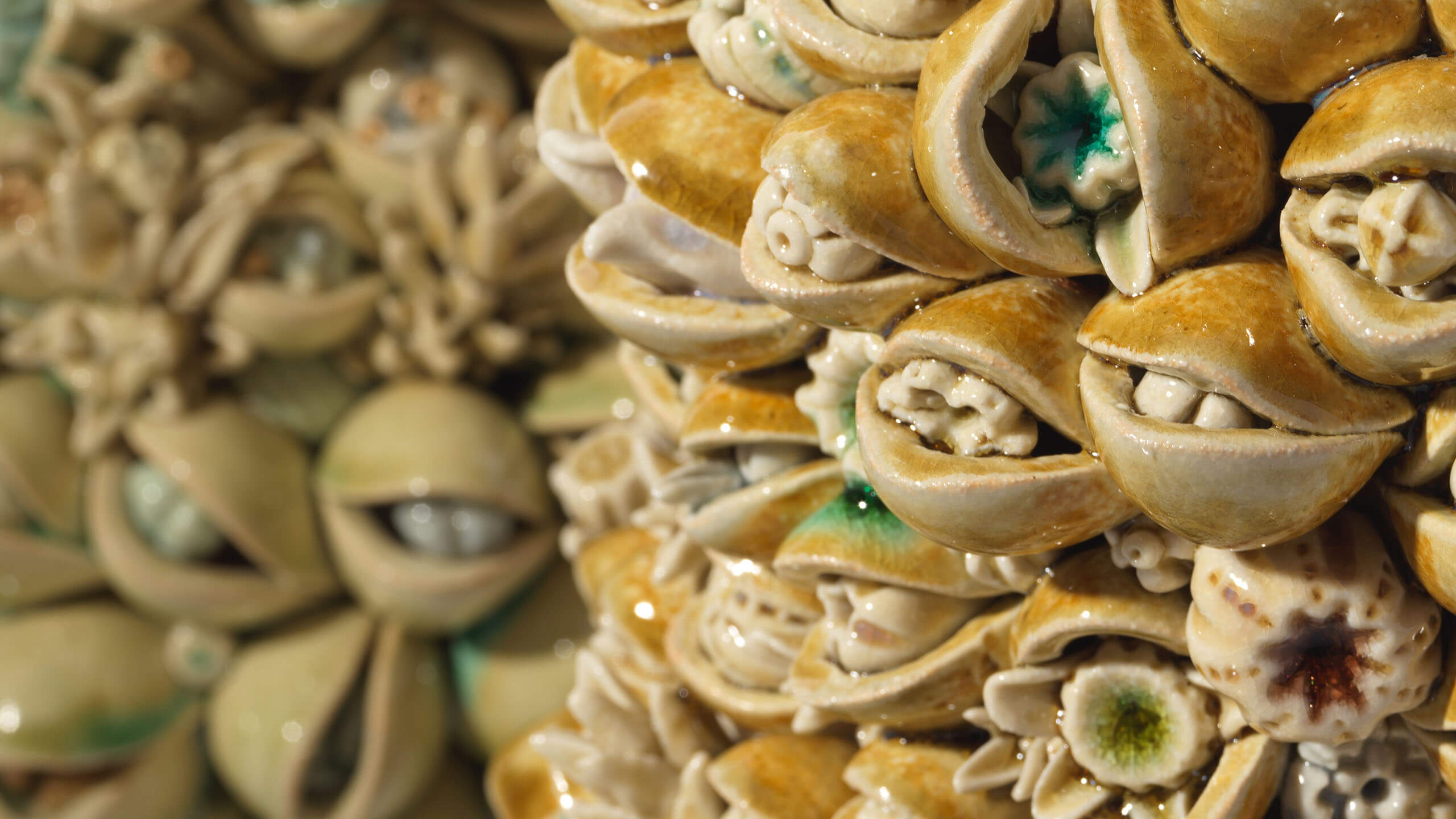 A Sprouting Snapdragon Gourd Stoneware Vase Detail 2024 by Kate Malone