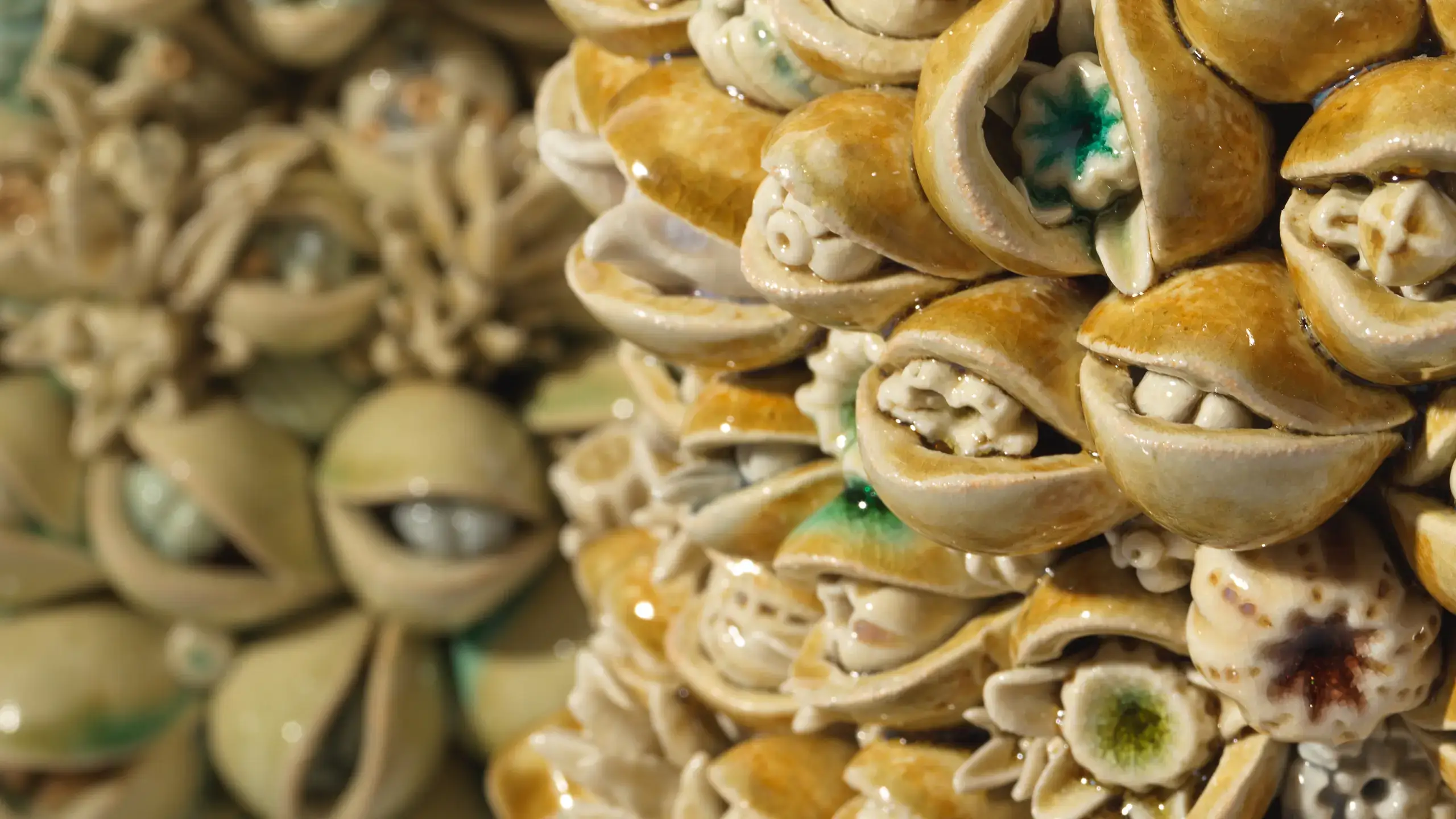 A Sprouting Snapdragon Gourd Stoneware Vase Detail 2024 by Kate Malone