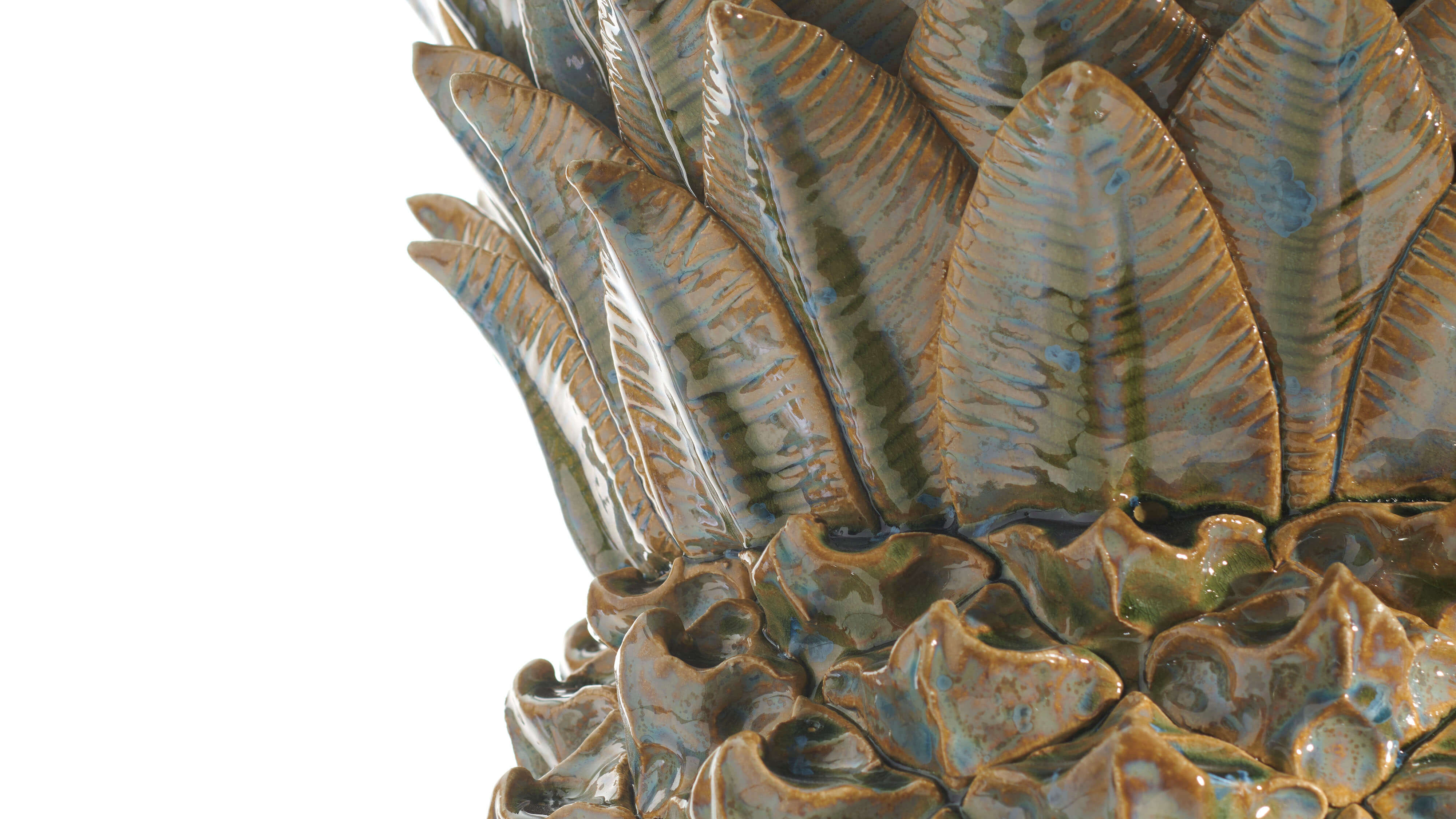 Dark Pineapple Stoneware Vase detail by Kate Malone Ceramics UK 2024