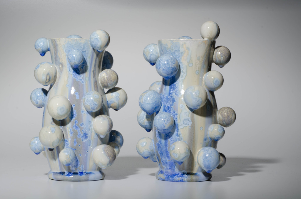 Atomic Vases Pair Kate Malone Ceramics & Glaze research, London.