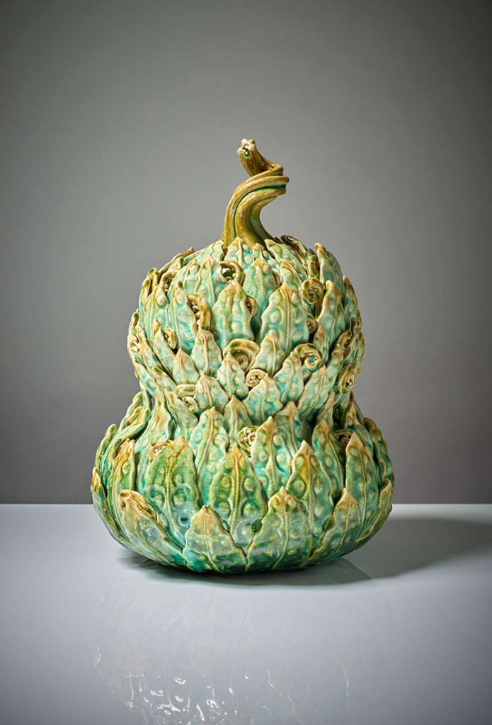 Large Fern Gourd Kate Malone Ceramics & Glaze research, London.
