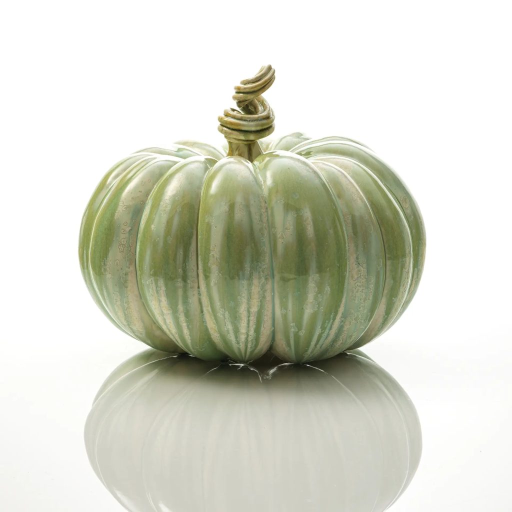 A Crystal Pumpkin - <p>Crystalline-glazed stoneware<br />
ref. KM2416</p>
